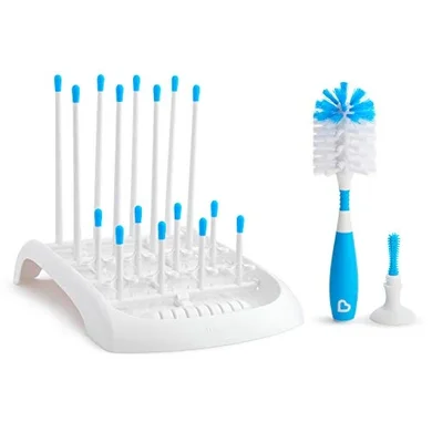 Munchkin Baby Bottle & Sippy Cup Cleaning Set with Drying Rack