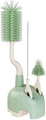 3-in-1 Silicone Bottle & Straw Cleaning Brush Set (Green)