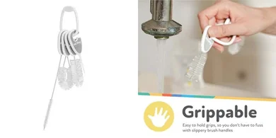 Nuby All-in-One Bottle & Cup Cleaning Brush Set
