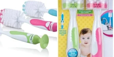 Nuby Easy-Clean Bottle Brushes with Suction Base (2-pack)
