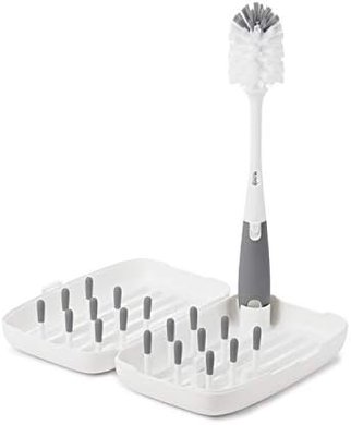 OXO Tot Travel Drying Rack & Bottle Brush (Gray)